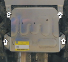 Защита КПП дополнительный лист, Motodor, сталь 2мм