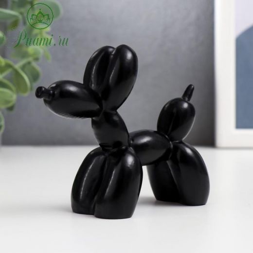 Сувенир полистоун "Воздушный шарик - собачка" чёрный 8х10х4 см