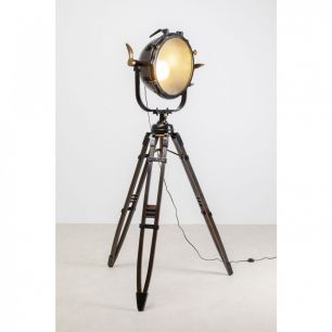 Торшер Reflector, коллекция "Зеркальный телескоп" 77*221*39, Алюминий, Манго, Черный