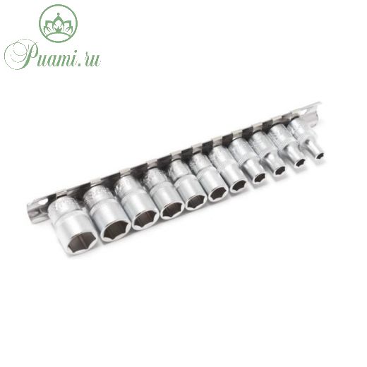 Набор торцевых головок Forsage F-2111-5, 1/4", 6-гранные, 4,5,5.5,6-13 мм, 11 предметов