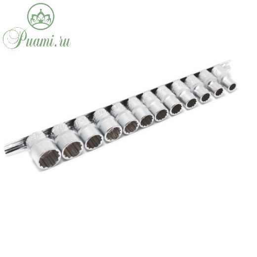 Набор торцевых головок Forsage F-4121-9, 1/2", 12-гранные,10-19,22,24 мм, 12 предметов   5414681