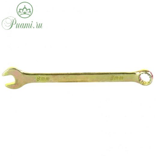 Ключ комбинированный "Сибртех" 14974, 8 мм, желтый цинк