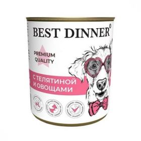 Best Dinner Premium Quality Меню №4 С телятиной и овощами (Бест Диннер Премиум Качество для собак) 340 г.