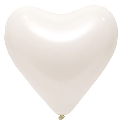 Шар сердце (12''/30 см) Белый