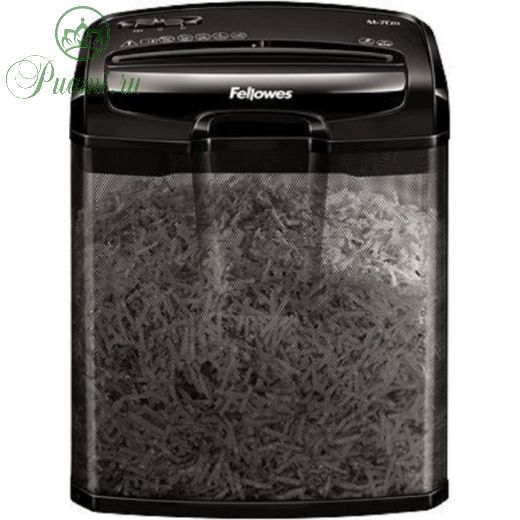 Шредер Fellowes PowerShred M-7Cm (P-4), фрагменты 4x35мм, 7 листов одн, скобы, пл.карты, 13л