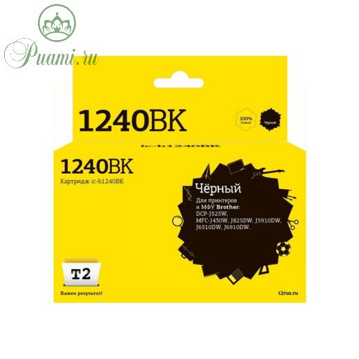 Струйный картридж T2 IC-B1240BK (LC-1240BK/LC1240BK/LC1240/1240) Brother, черный