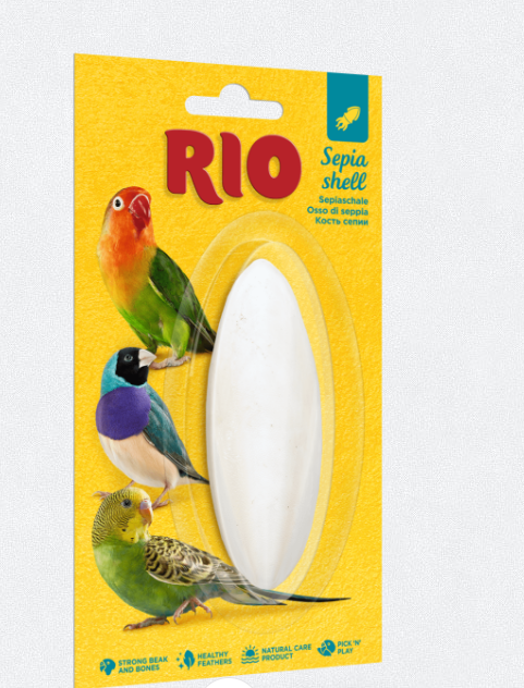 RIO Кость сепии. Минеральный корм для декоративных птиц.