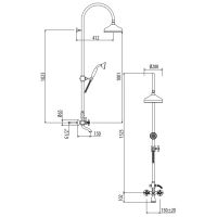 Душевая система с верхним и ручным душем Gattoni Dolce Vita TRD TR508/18 схема 2