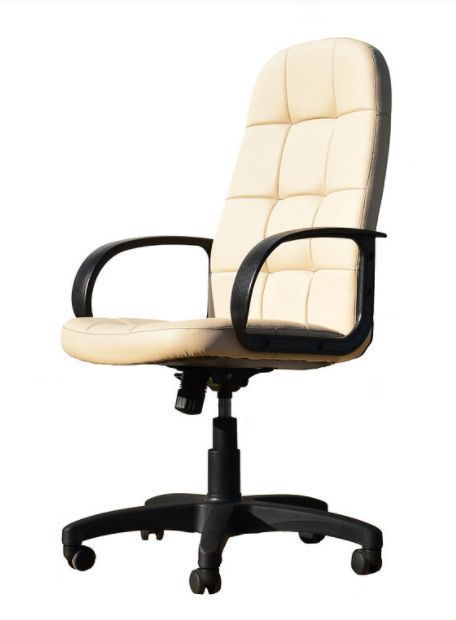 Компьютерное кресло ЯрКресло Кр45 ТГ ПЛАСТ ЭКО2, экокожа, слоновая кость