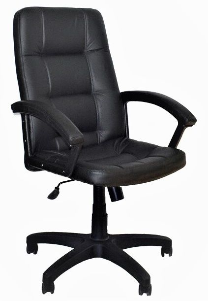 Компьютерное кресло ЯрКресло Кр64 ТГ ПЛАСТ ЭКО1, экокожа, чёрное