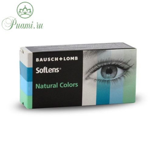 Цветные контактные линзы Soflens Natural Colors Jade, диопт. -5, в наборе 2 шт.