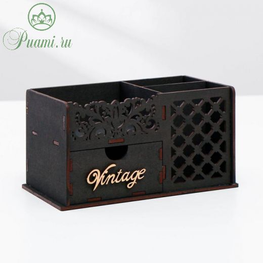 Карандашница "Винтаж", 16,5х9,5х9 см, МДФ