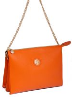 Кожаная женская сумка через плечо Narvin 9803-N.Polo Orange