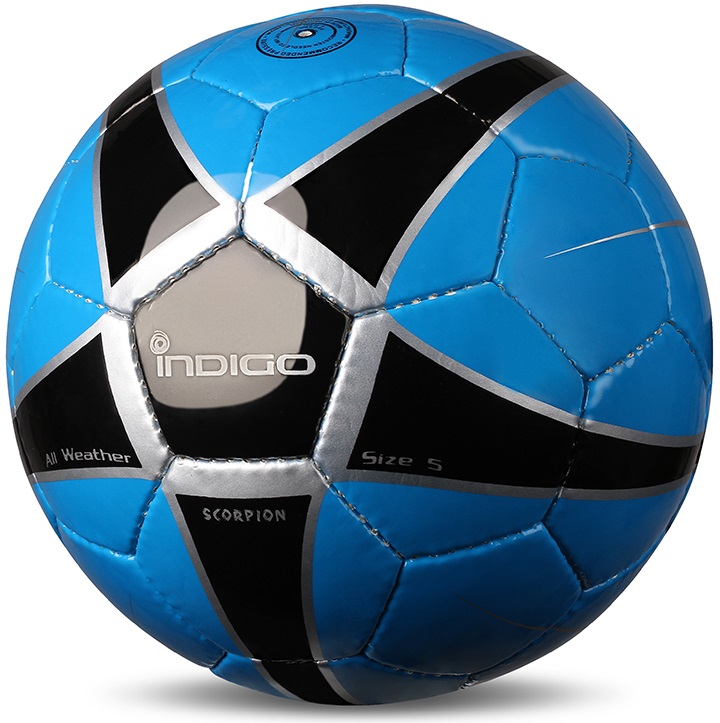 Мяч футбольный №5 INDIGO SCORPION тренировочный D04 Сине-черный