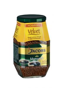 Кофе растворимый JACOBS MONARCH 95г Velour ст/б