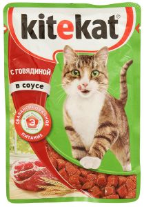 Корм для кошек KITEKAT 85г Пауч говяд в соусе