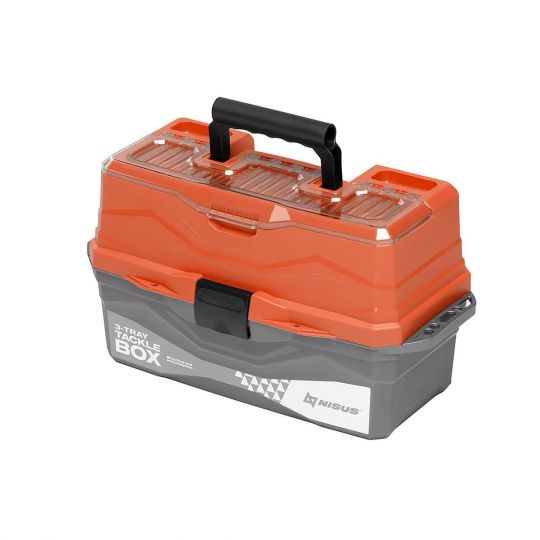 Ящик для снастей Tackle Box трехполочный NISUS оранжевый HELIOS Тонар