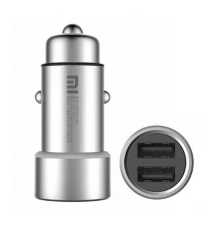 Автомобильное зарядное устройство Xiaomi Mi Car Charger QC 3.0 2USB, серебристый