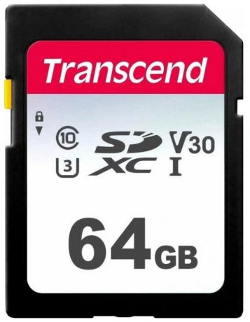 Карта памяти Transcend SDXC 300S Class 10 UHS-I U3 (95/40 MB/s) 64GB
