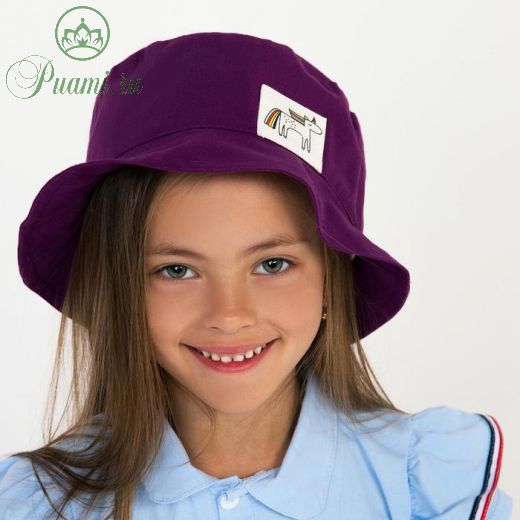 Панамка для девочки, цвет фиолетовый, размер 52-54