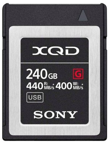 Карта памяти Sony QDG*F 240 GB, чтение: 440 MB/s, запись: 400 MB/s