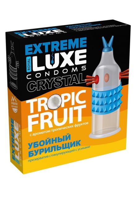 Презерватив Luxe EXTREME Убойный Бурильщик с ароматом тропических фруктов, 1 шт.