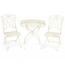 Комплект (стол + 2 стула) Secret de Maison PALLADIO (mod. PL08-8668/8669) металл, белый антик (antique white)