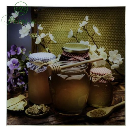 Картина на стекле "Натюрморт с мёдом" 30х30см