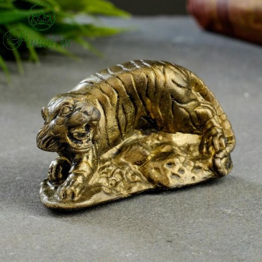 Статуэтка "Тигр" состаренное золото, 7х4х4 см