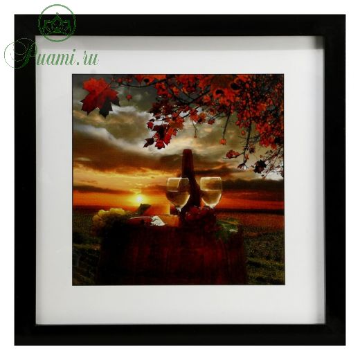 Картина стекло пэт "Осенний виноградник" 35х35(39х39) см