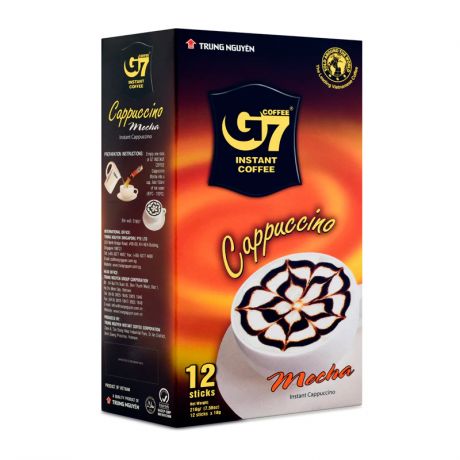 G7 Вьетнамский кофе растворимый "Cappuccino Mocha", коробка (12 саше х 18 г), 216 г, Вьетнам