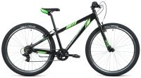 Велосипед FORWARD TORONTO 26 1.2 (26" 7 ск. рост. 13") 2022, чёрный/ярко-зелёный