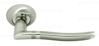 Дверные ручки Rucetti RAP 3 SN/CP Цвет - Белый никель/хром