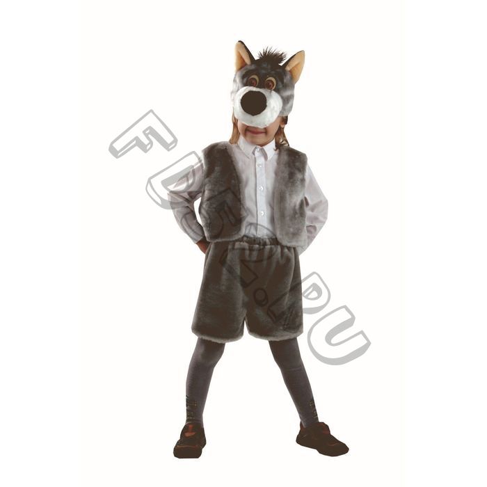 Карнавальный костюм «Волк», мех, размер 28, рост 110 см