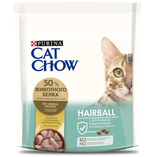 Сухой корм для кошек Cat Chow Hairball Control для контроля образования комков шерсти 400 г
