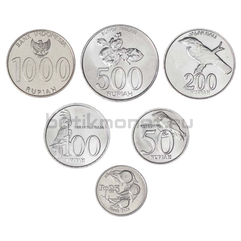 Набор монет 1992-2010 Индонезия (6 штук)