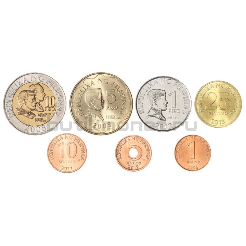 Набор монет 2005-2010 Филиппины (7 штук)