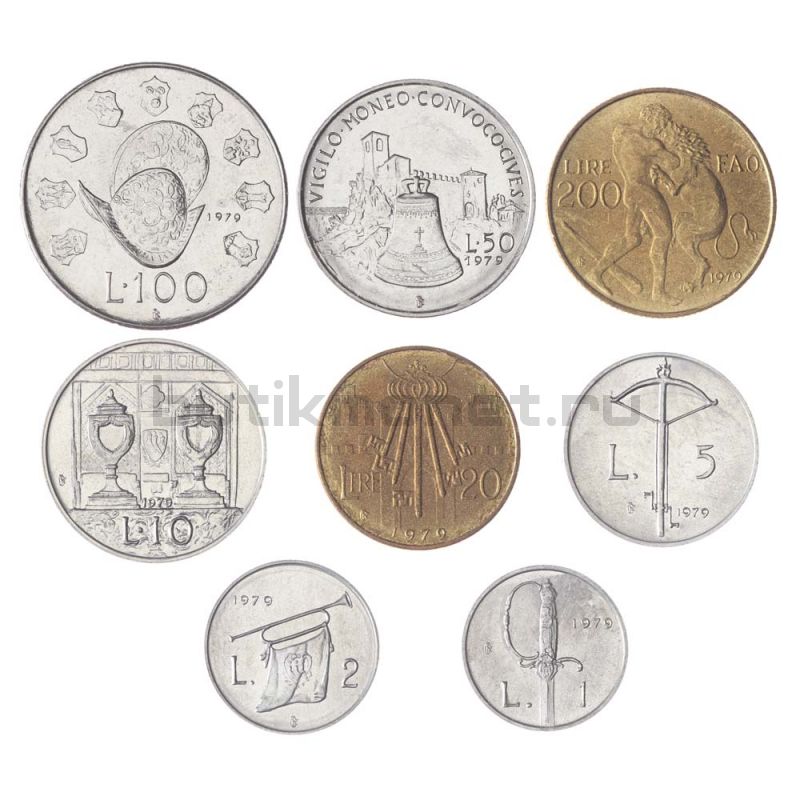 Набор монет 1979 Сан-Марино (8 штук)
