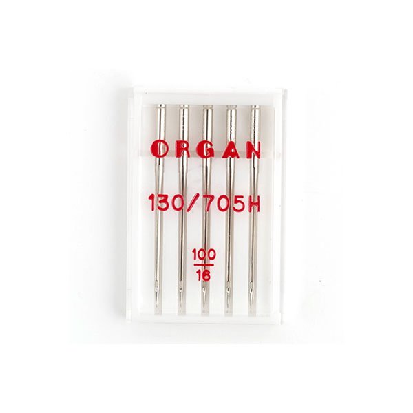 Иглы машинные ORGAN стандартные универсальные 130/705H № 100 5 штук в упаковке (ORGAN.УН.100/5)