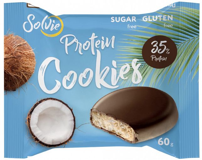 Solvie - Печенье в шоколаде Protein cookies 60г
