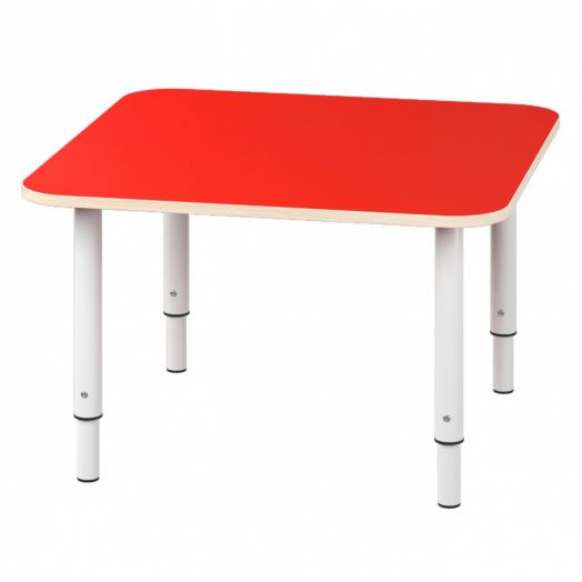 РСН-0015-10 Стол квадратный регулируемый Цвет: Красный 700х700x460/580мм