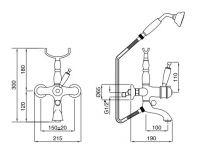 Смеситель термостатический для ванны Migliore Oxford ML.OXF-6303.BI схема 4