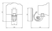 Тканевый светильник в ванную Migliore Mirella 17187 схема 2