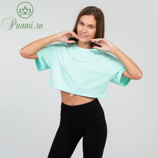 Футболка женская, цвет мятный, размер 48