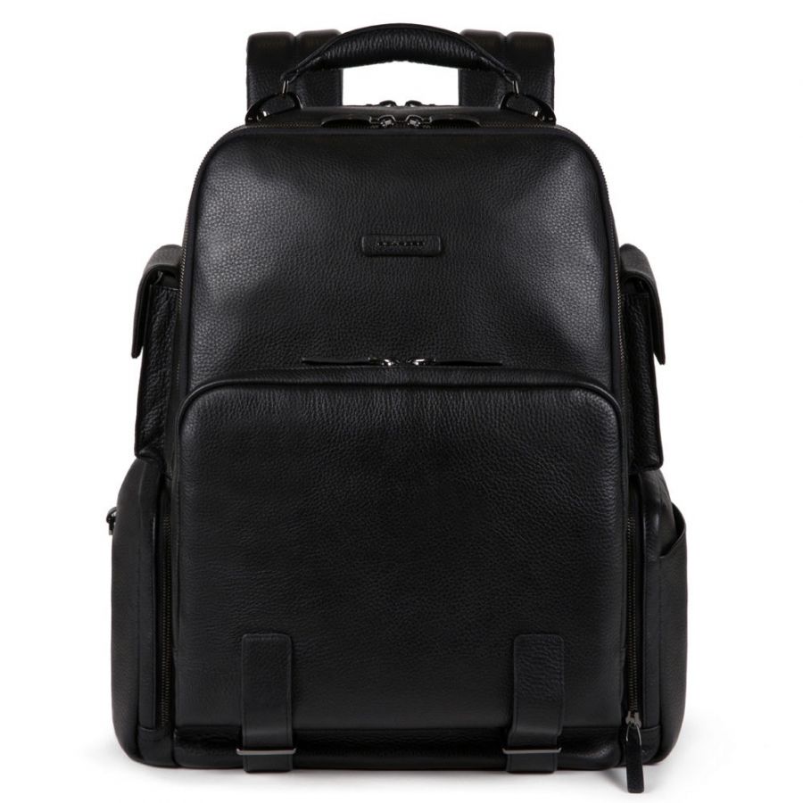 Большой кожаный мужской рюкзак Piquadro CA5552MOS/N черный