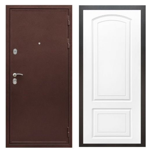 Дверь входная металлическая Армада H5 Антик Медь ФЛ-138 Белый Софт