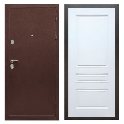 Дверь входная металлическая Армада H5 Антик Медь ФЛ-243 Белый Софт
