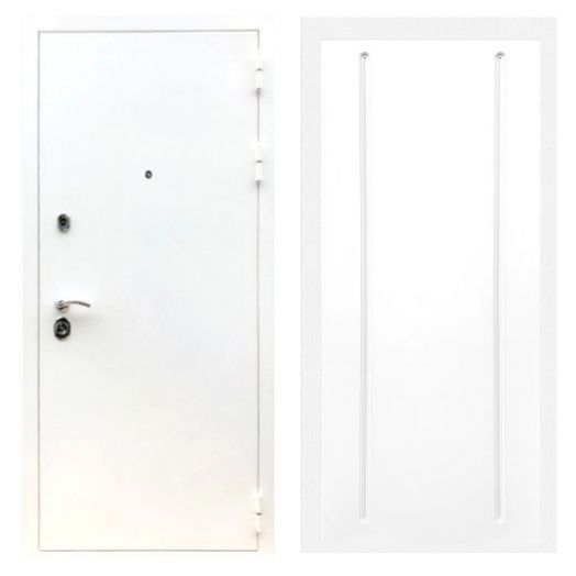 Дверь входная металлическая Армада H5 Шагрень Белая ФЛ-68 Белый Софт