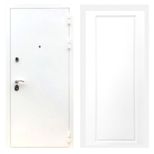 Дверь входная металлическая Армада H5 Шагрень Белая ФЛ-119 Белый Софт