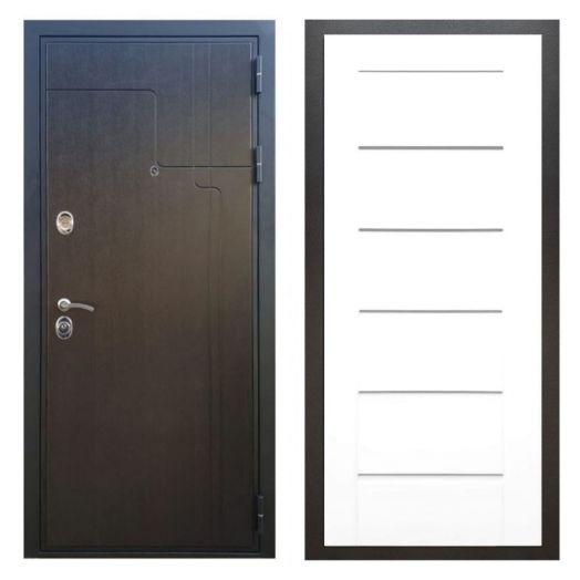 Дверь входная металлическая Армада H246 Венге Сити Белый Ясень